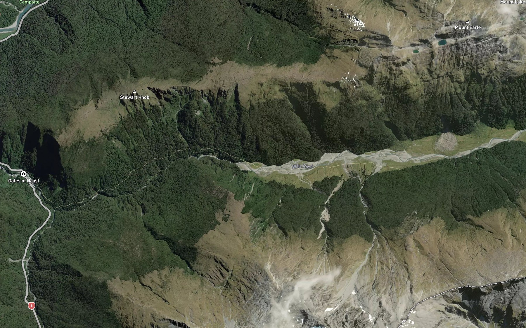 Satellite map of the Torrance Creek