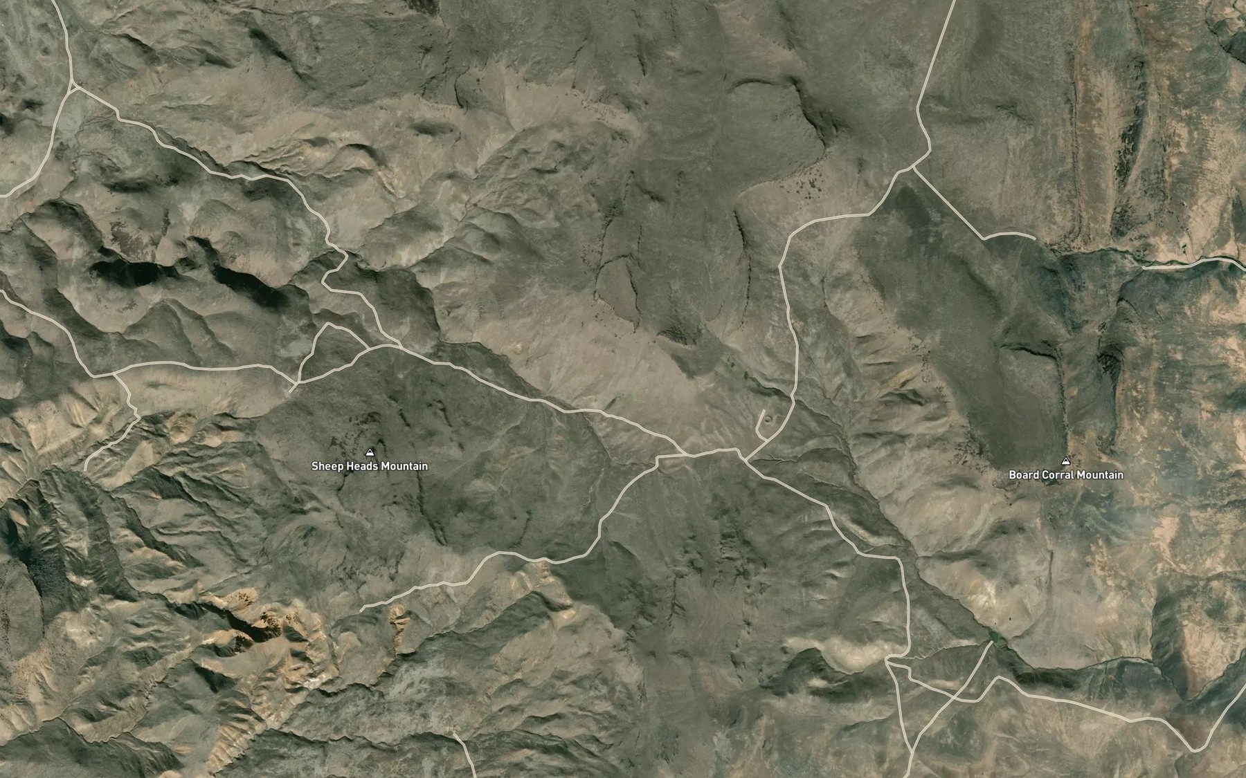 Satellite map of the Rookie Canyon Spring