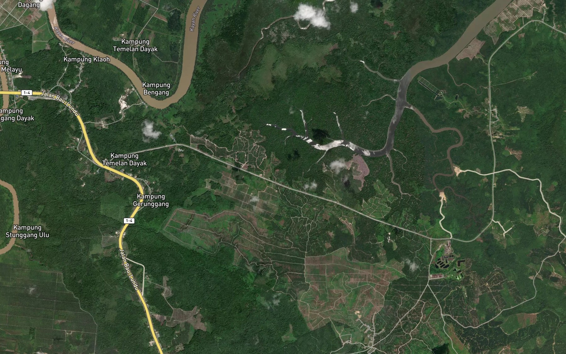 Satellite map of the Sungai Keribang