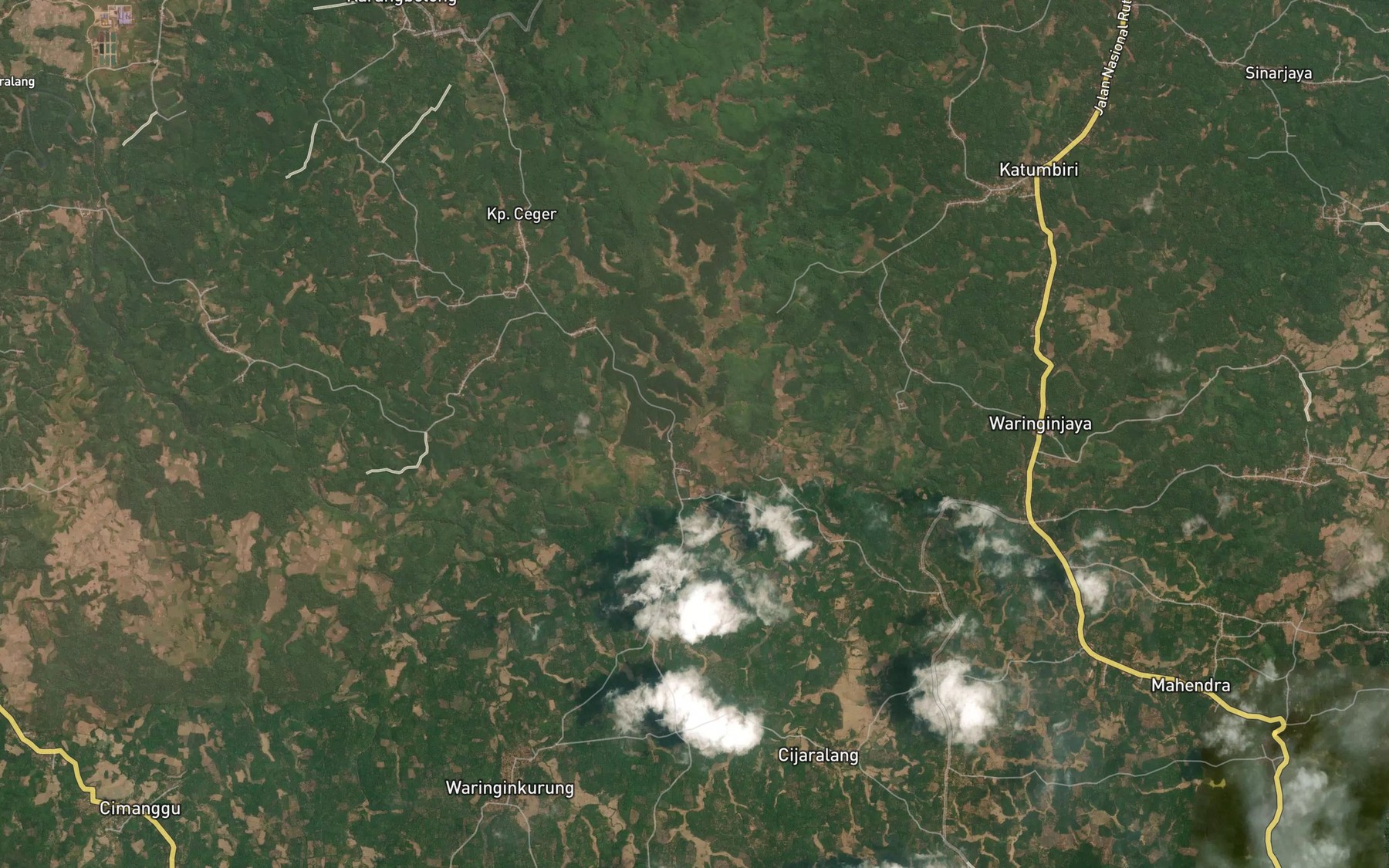 Satellite map of the Ci Jalarang Wetan