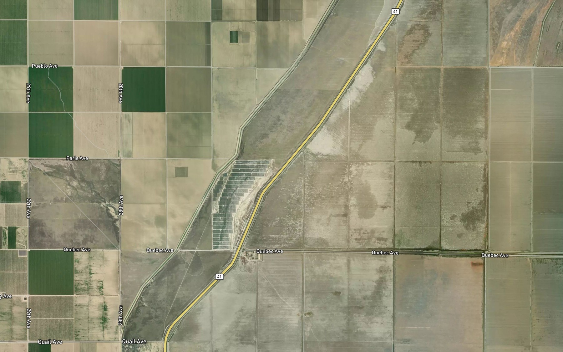 Satellite map of the Blakeley Canal