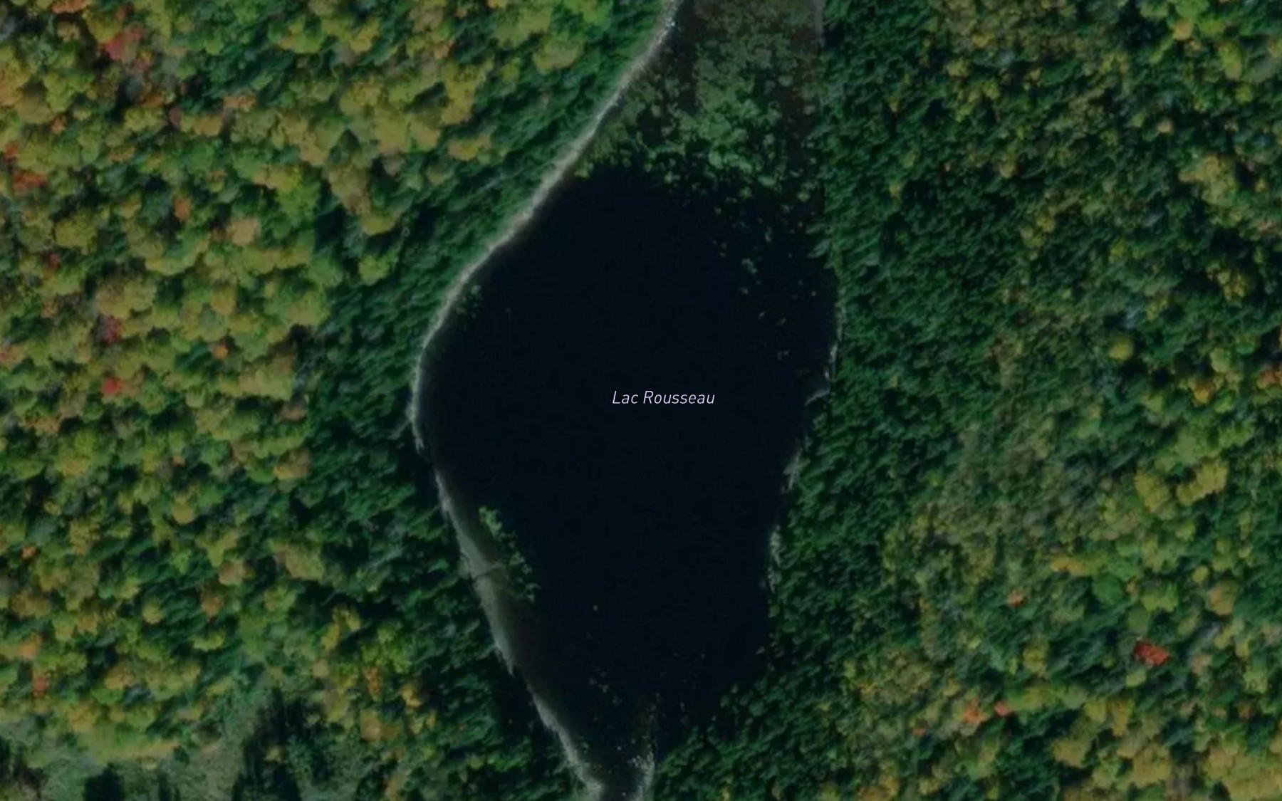 Satellite map of the Lac Rousseau