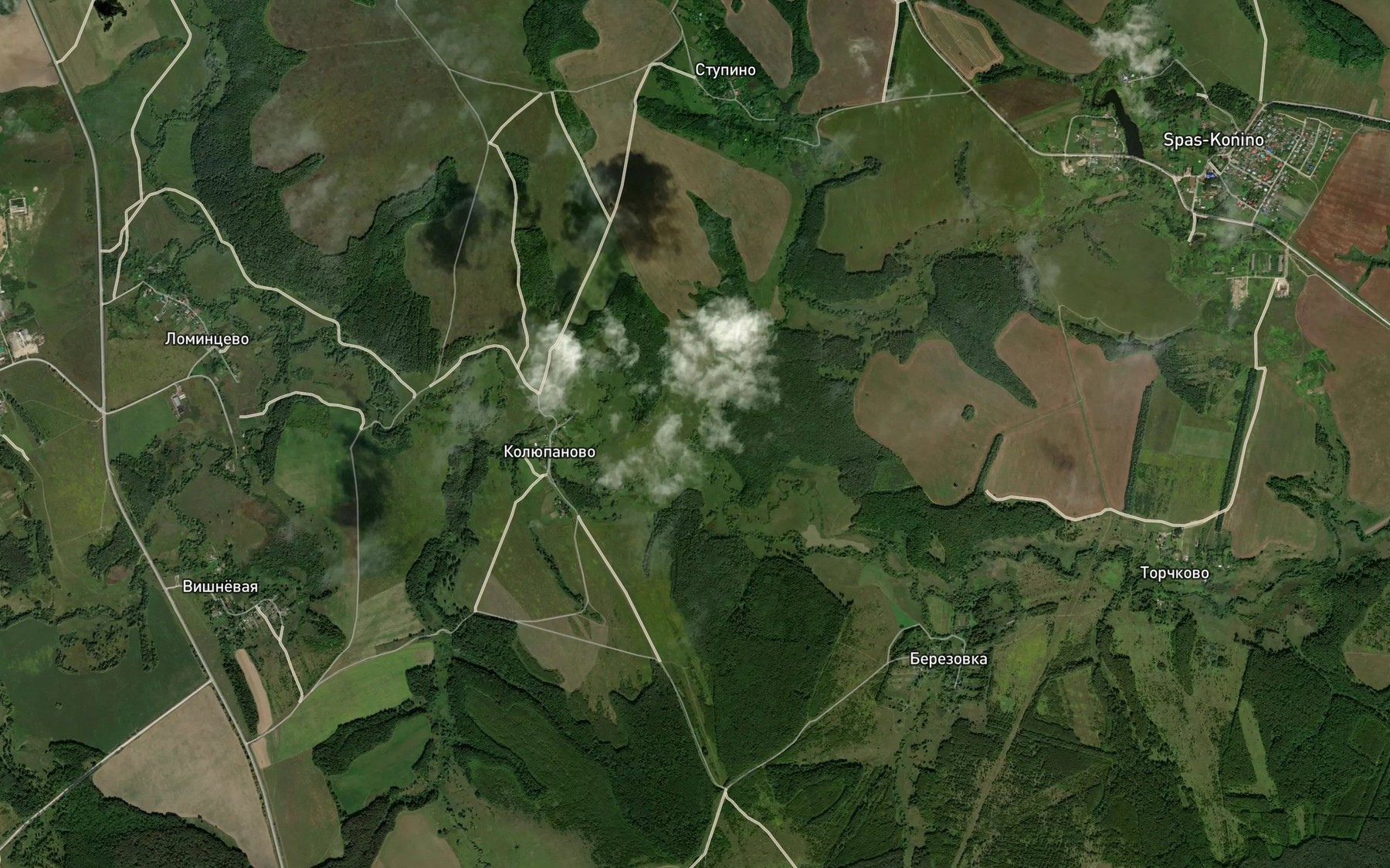 Satellite map of the Ruchey Krushma