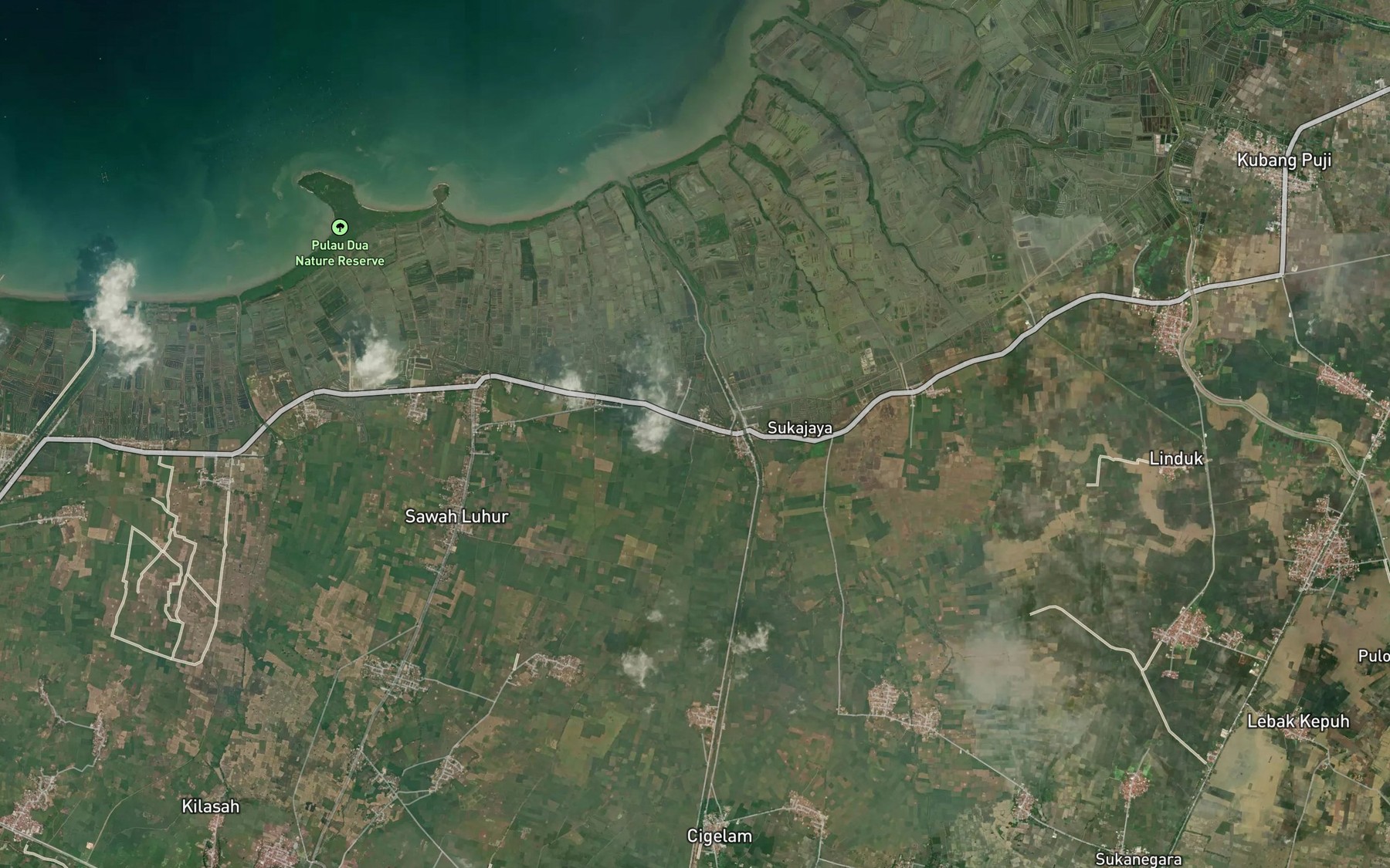 Satellite map of the Kali Asin