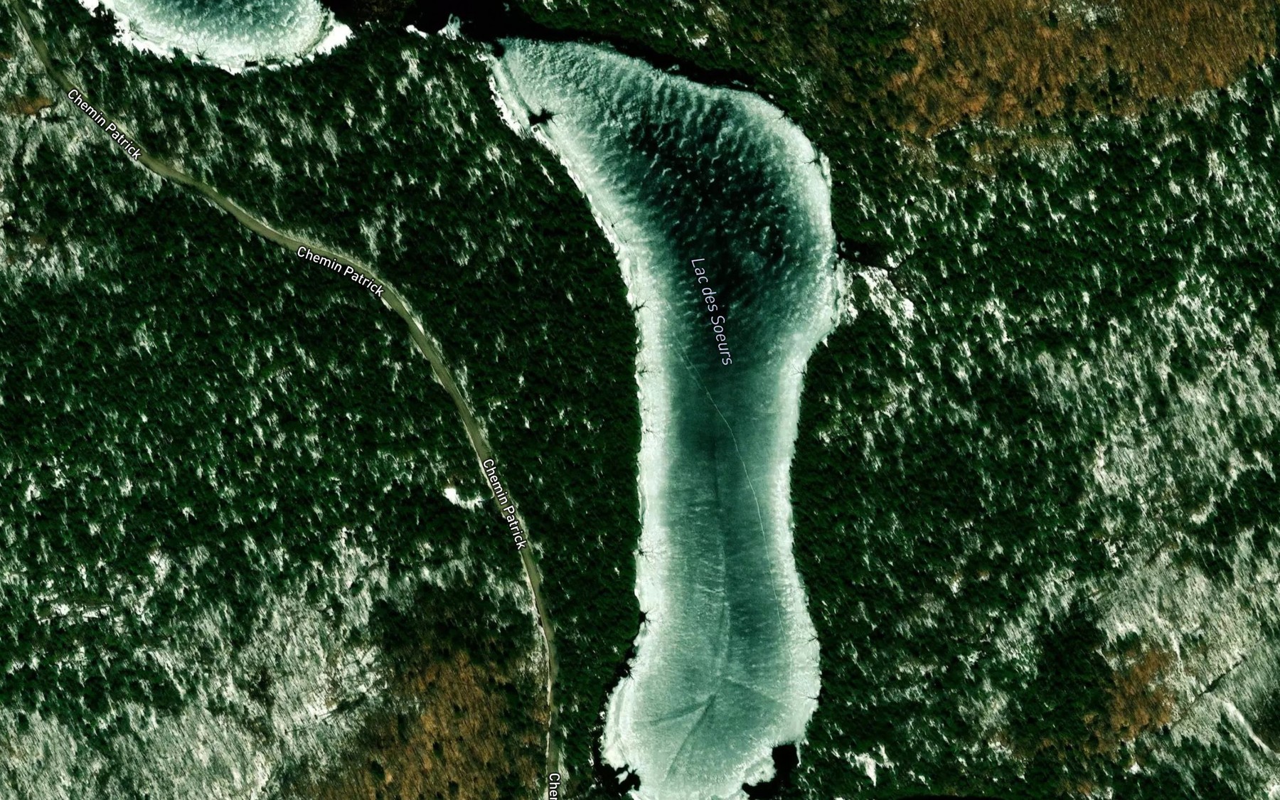 Satellite map of the Lac des Soeurs