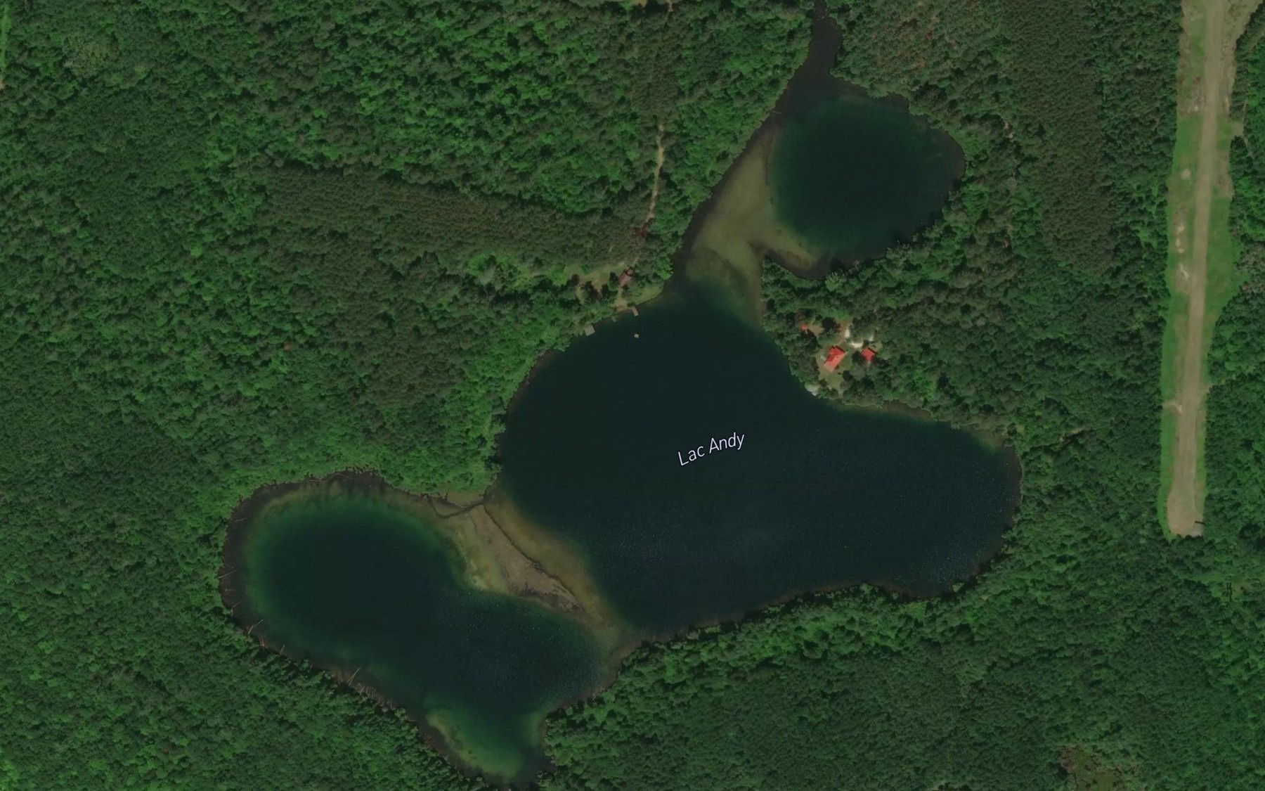 Satellite map of the Lac Andy