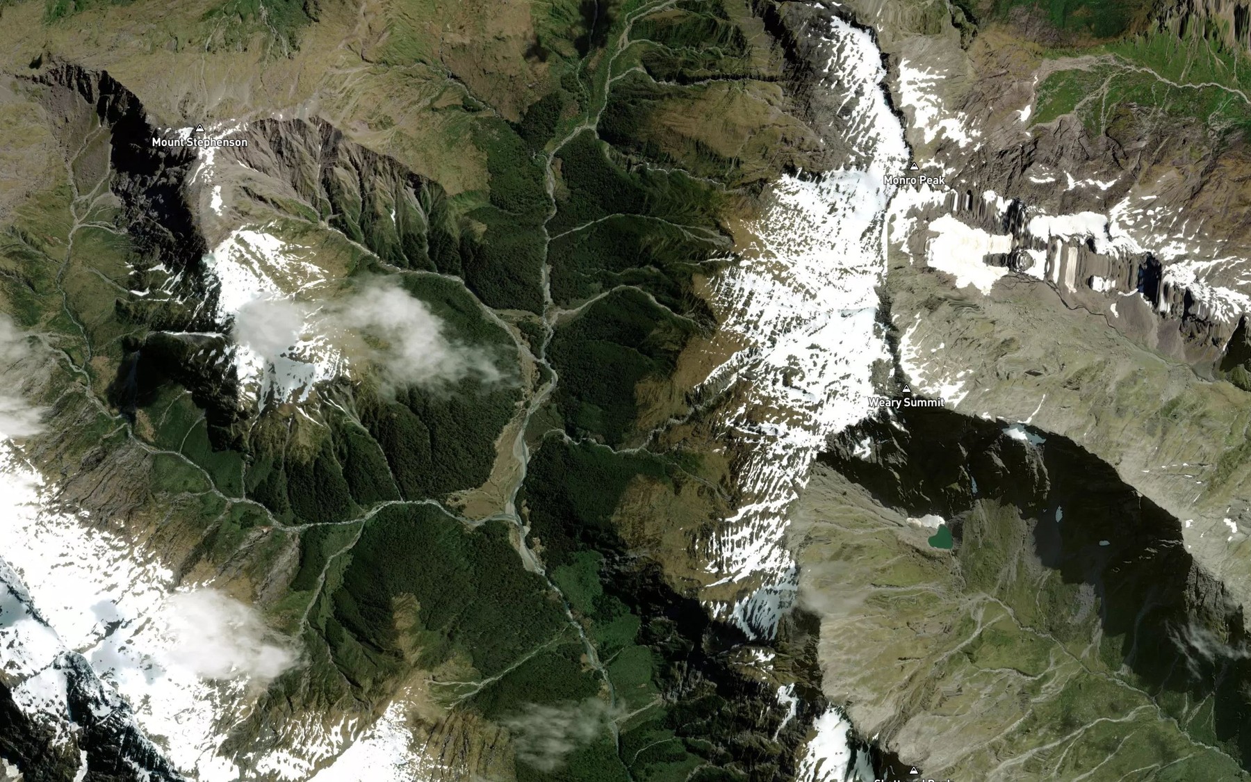 Satellite map of the Blackfoot Creek