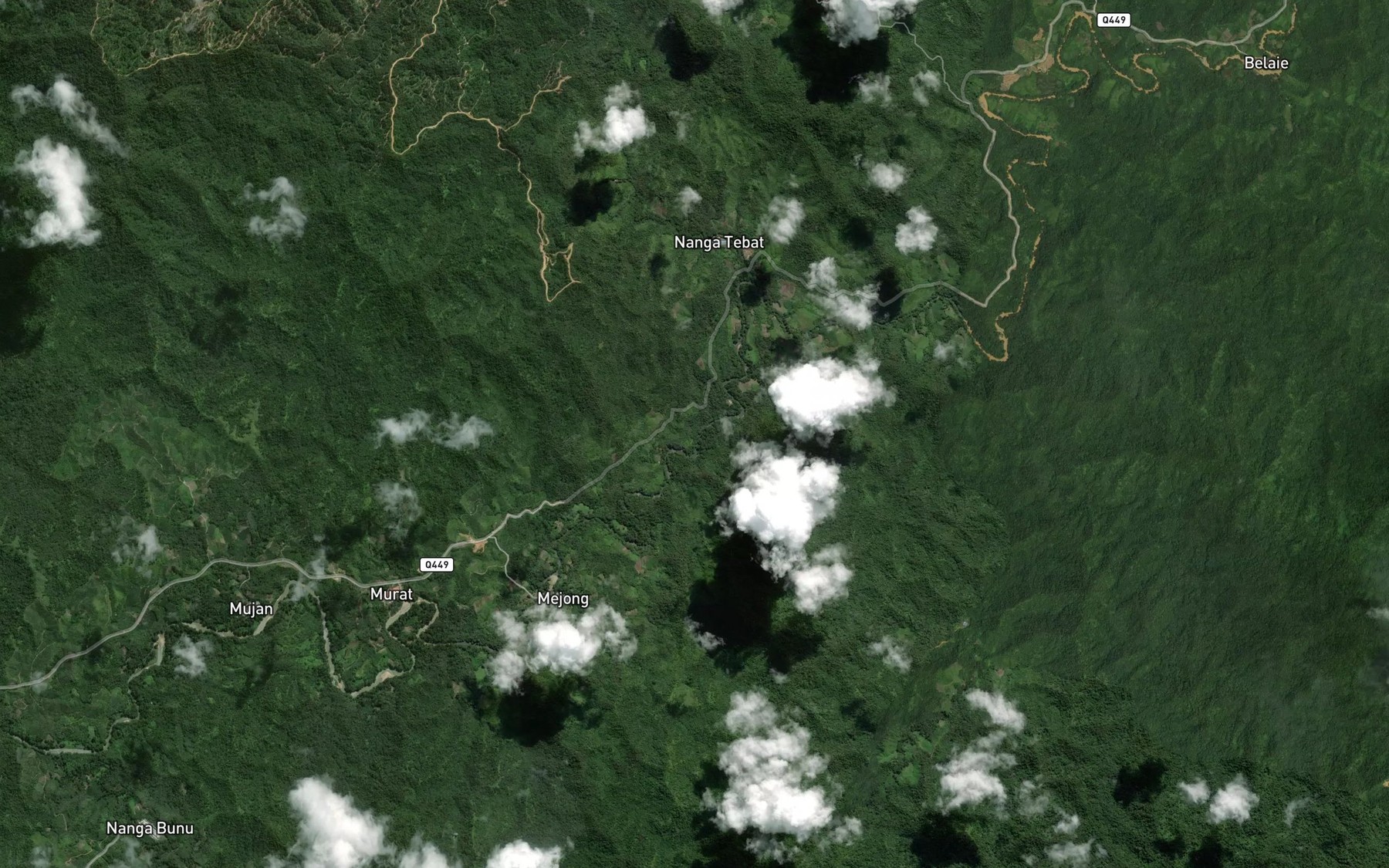 Satellite map of the Sungai Nyelai