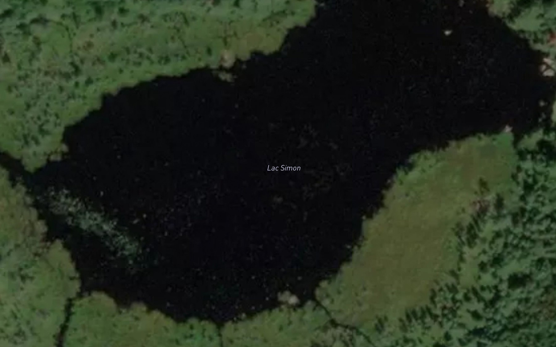 Satellite map of the Lac Simon