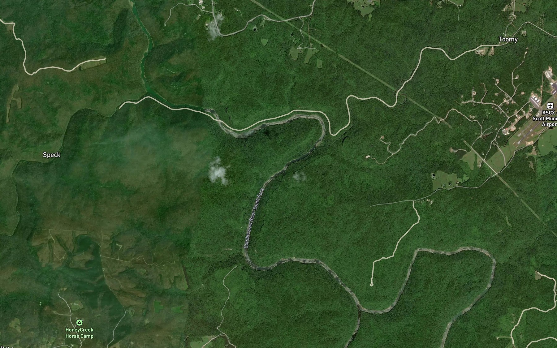 Satellite map of the Rions Eddy