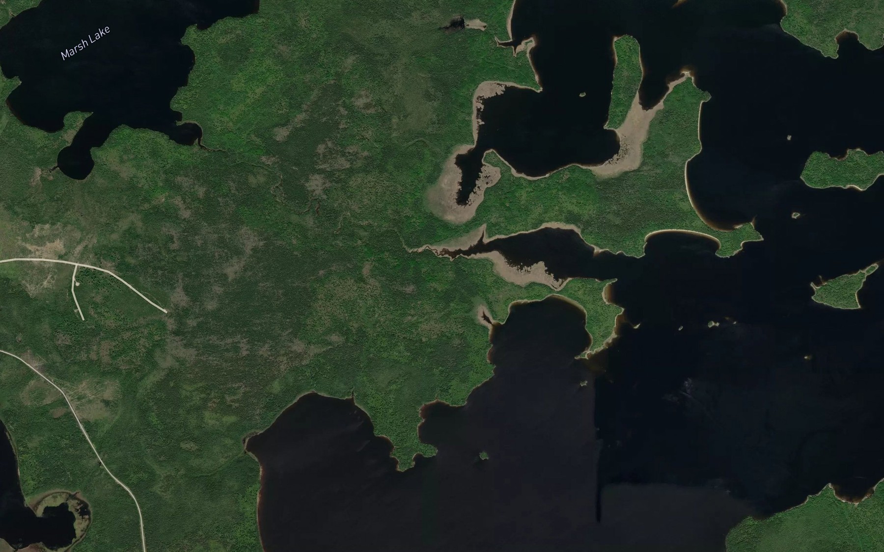 Satellite map of the Marsh Creek