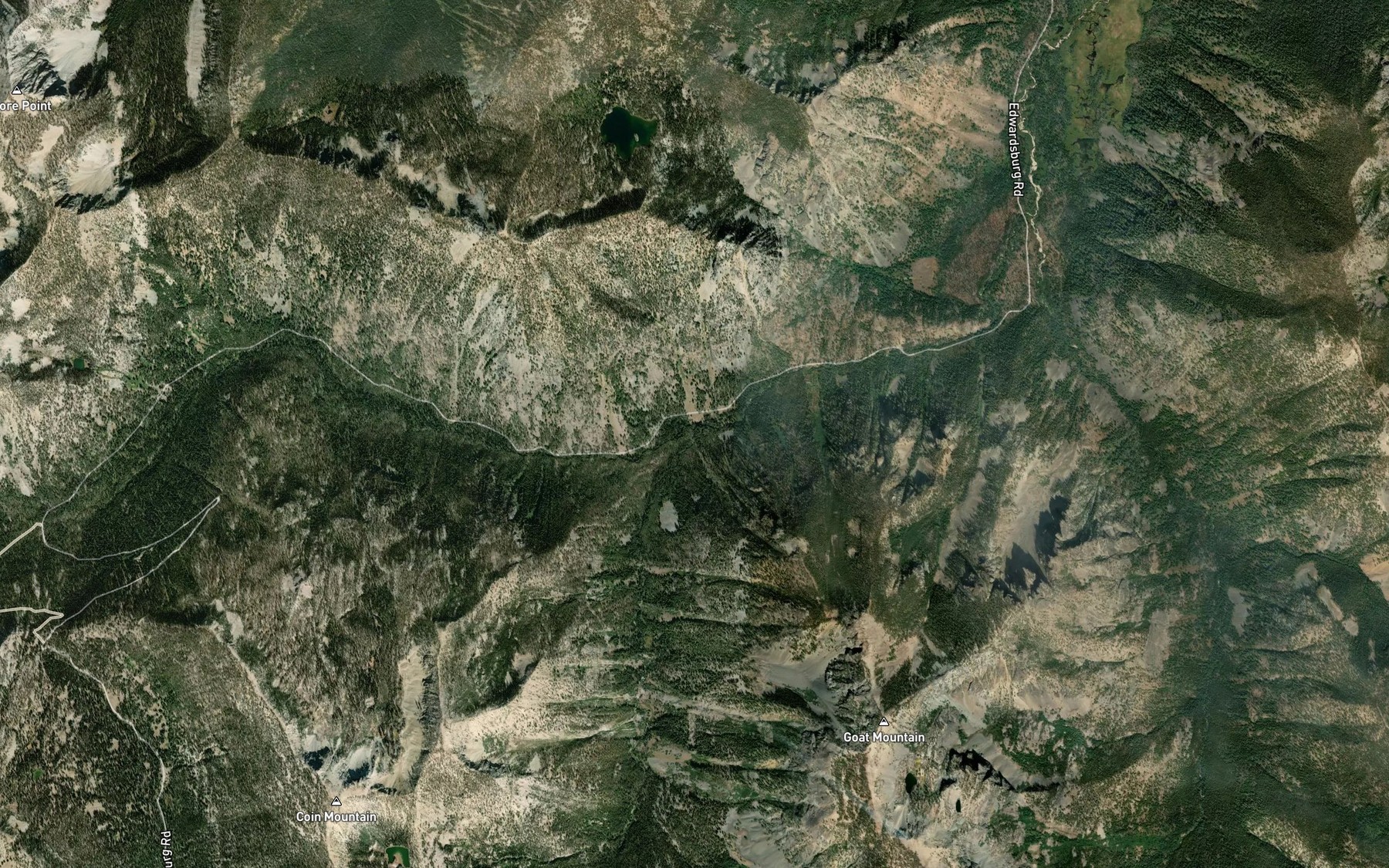 Satellite map of the Belvidere Creek