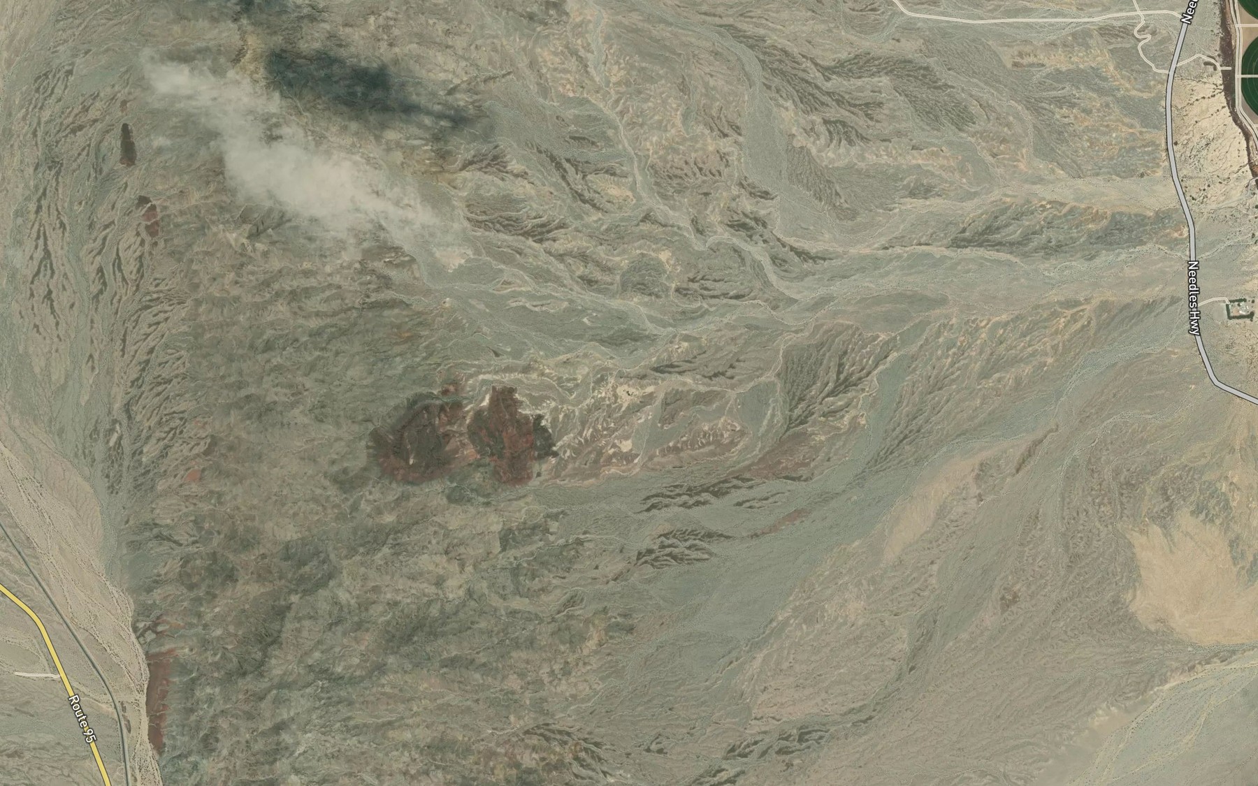 Satellite map of the Red Spring