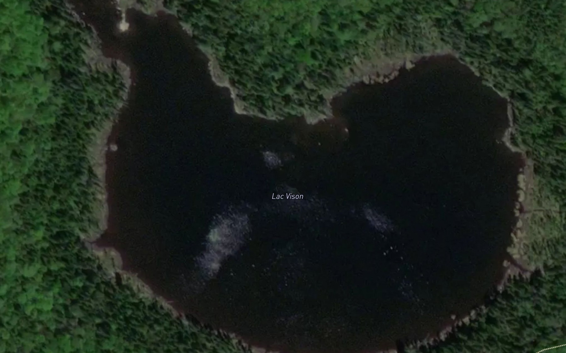 Satellite map of the Lac Vison