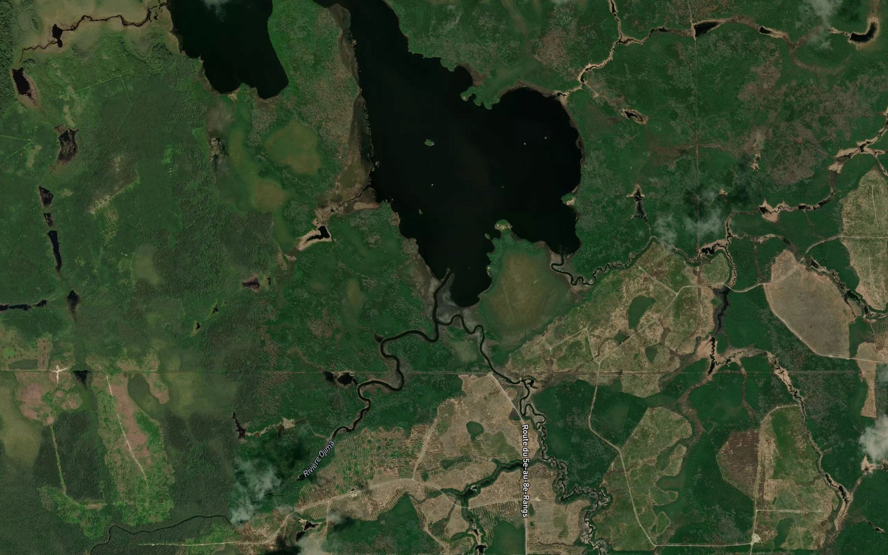 Satellite map of the Ruisseau Deception