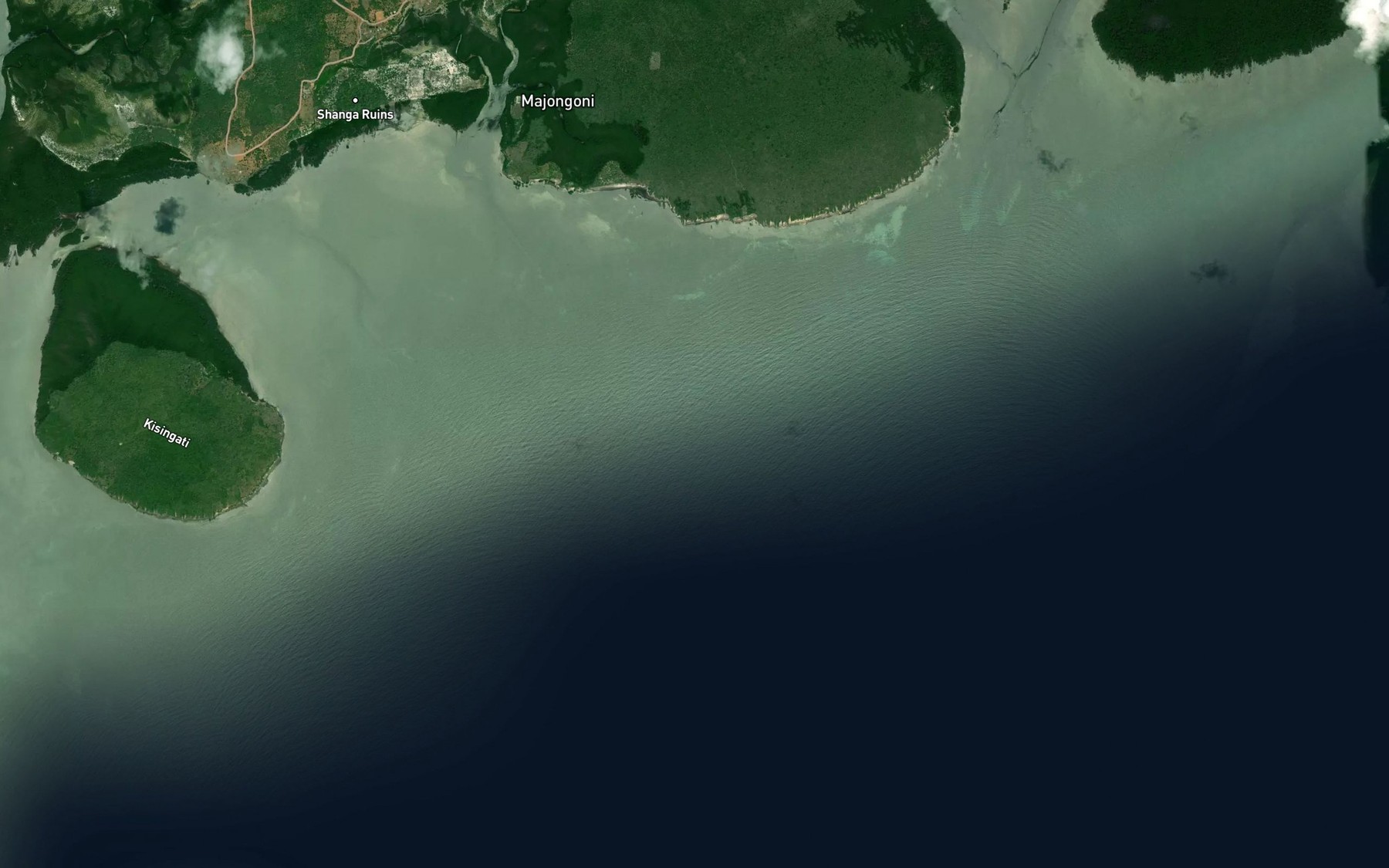 Satellite map of the Sylph Channel