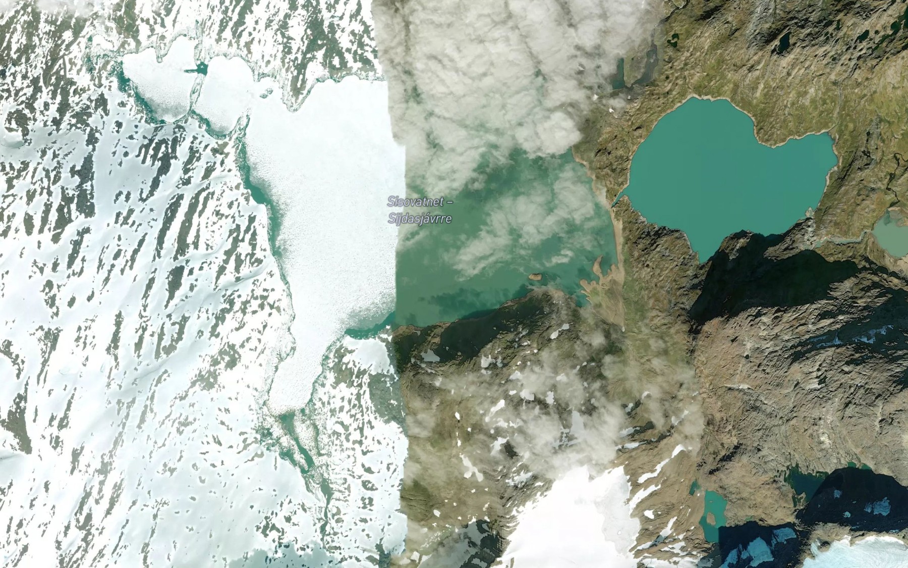 Satellite map of the Sisovatnet