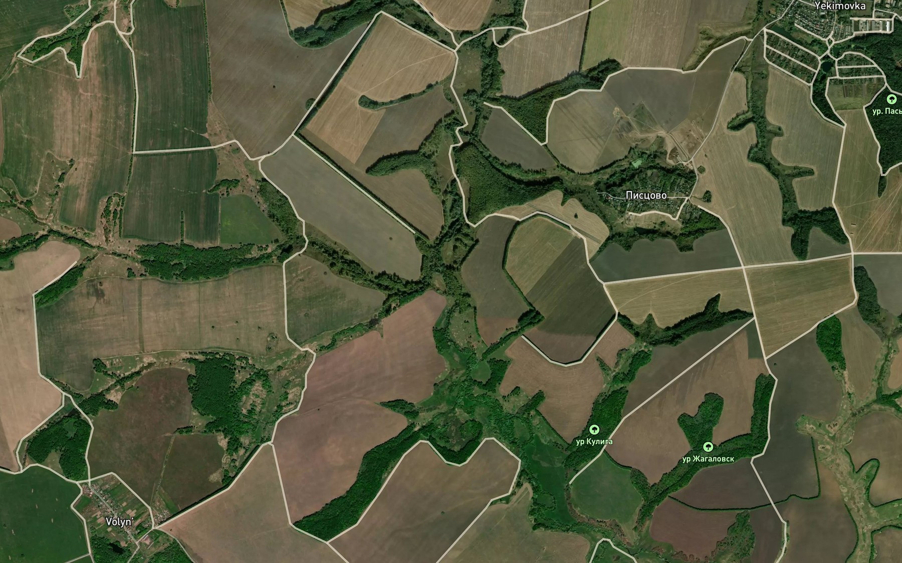 Satellite map of the Kazar'