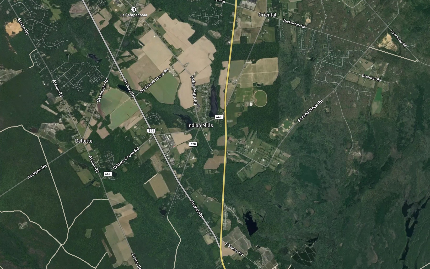 Satellite map of the Muskingum Brook