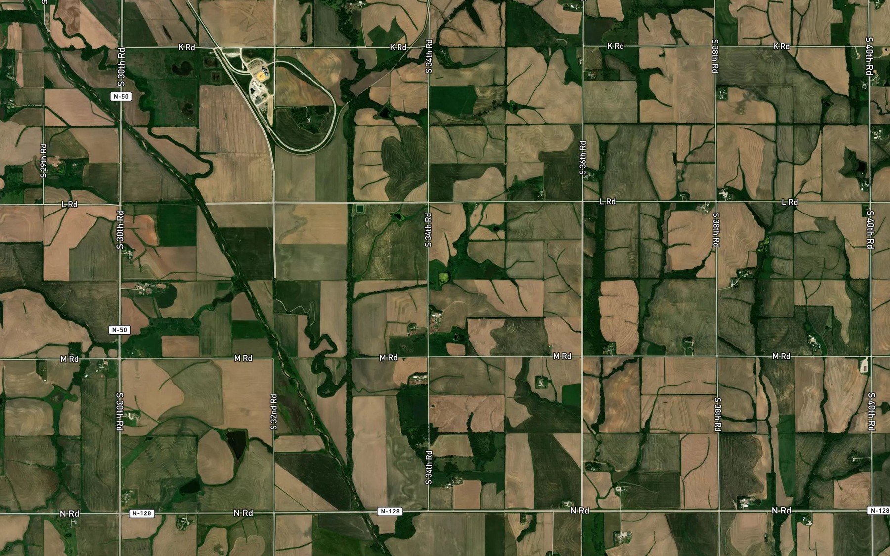 Satellite map of the Brownell Creek Reservoir 13-6