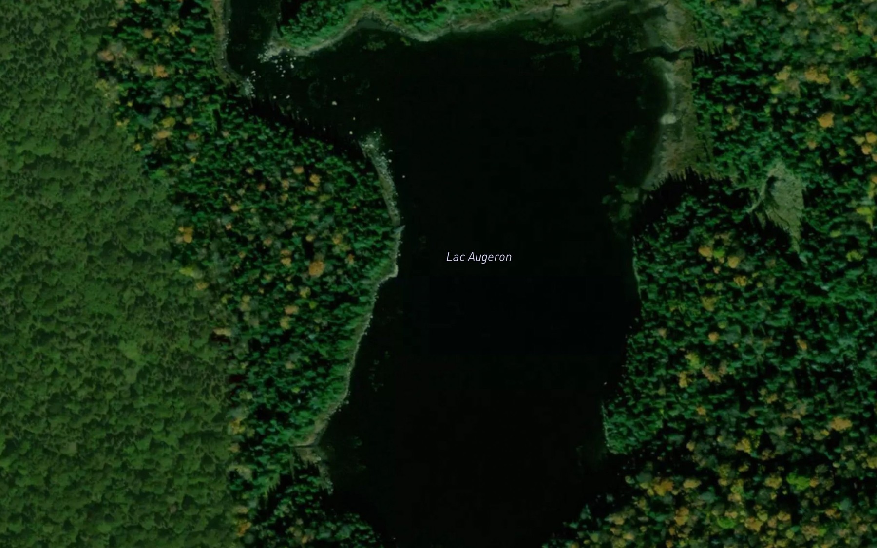 Satellite map of the Lac Augeron