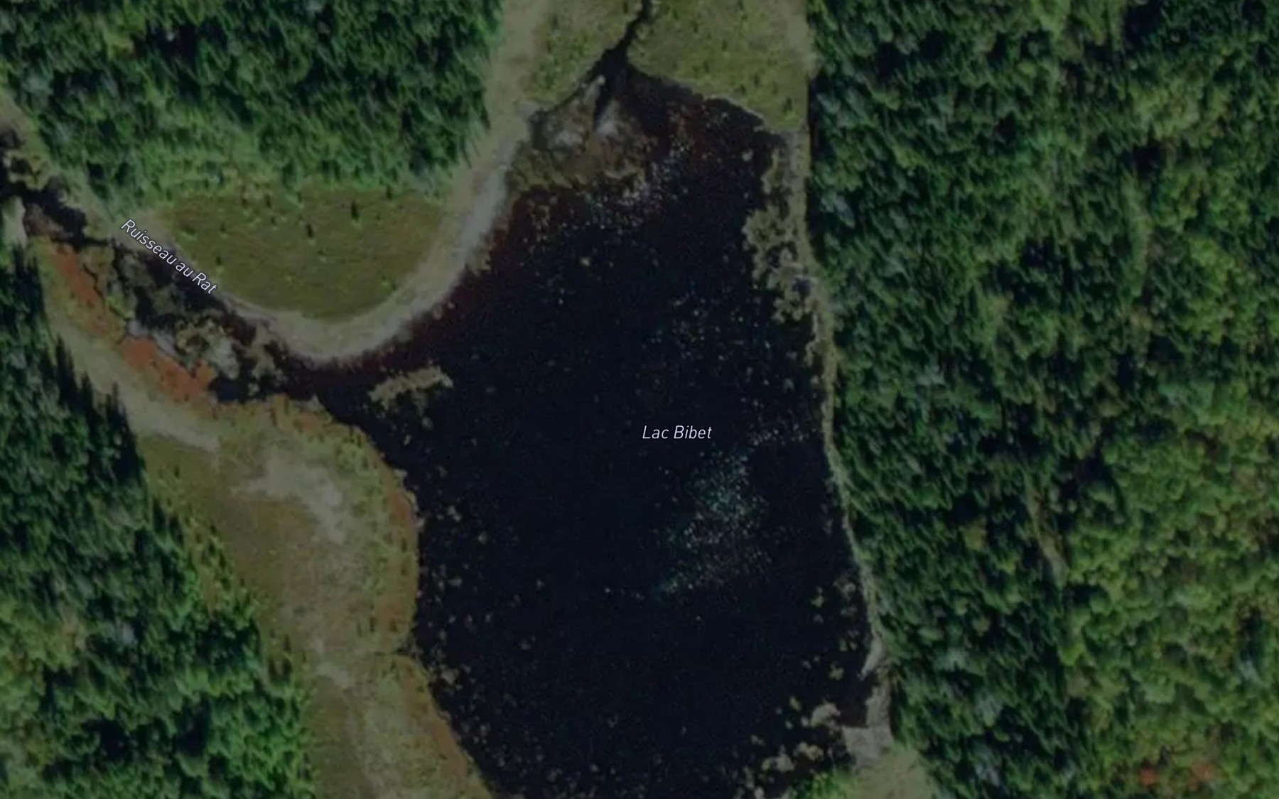 Satellite map of the Lac Bibet