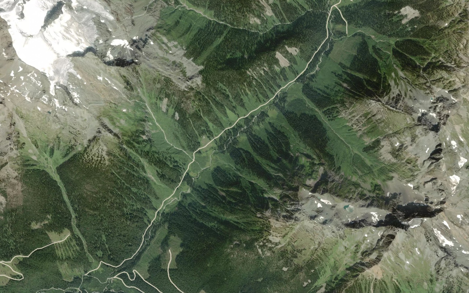 Satellite map of the Index Creek