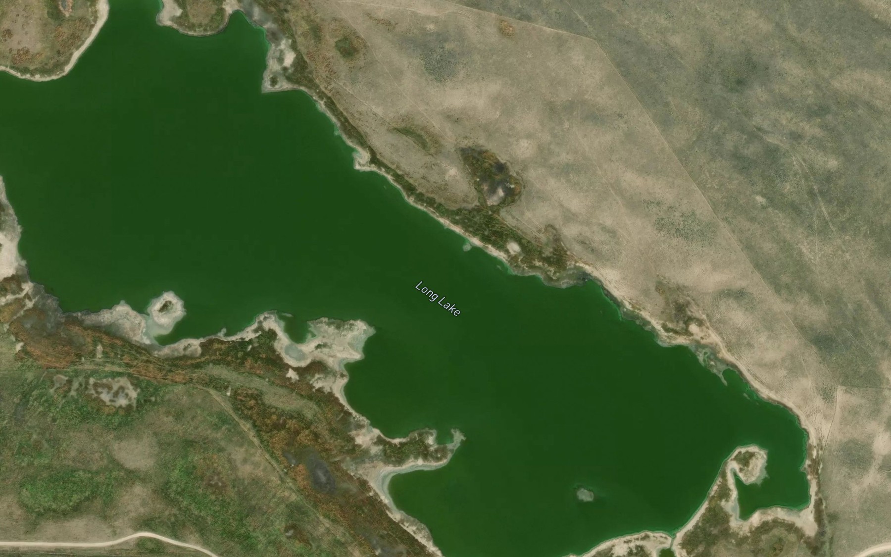 Satellite map of the Long Lake