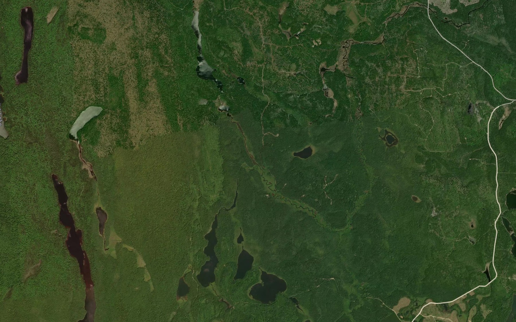 Satellite map of the Little Whitefish River