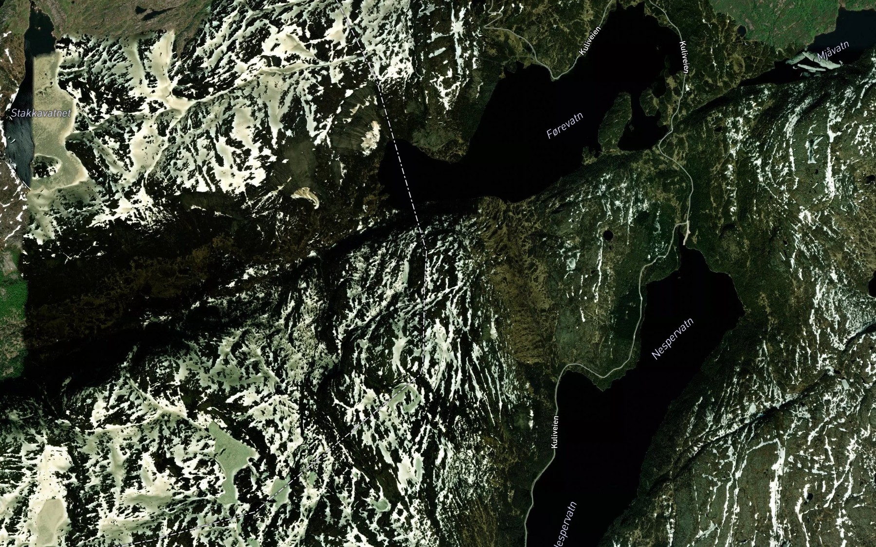 Satellite map of the Svarte-tjonn