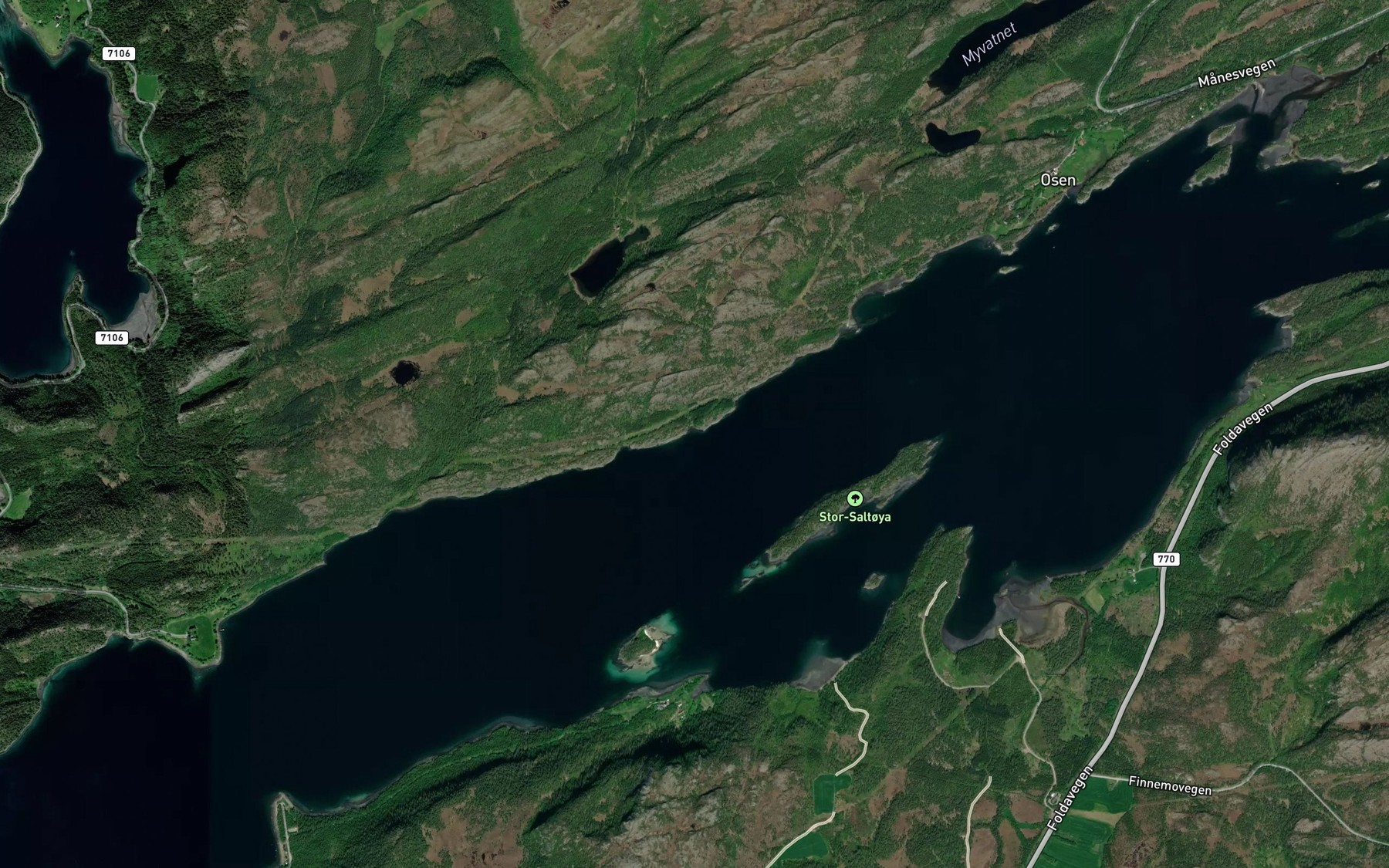 Satellite map of the Vikern
