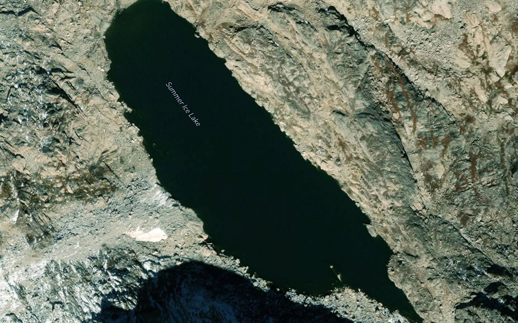 Satellite map of the Summer Ice Lake