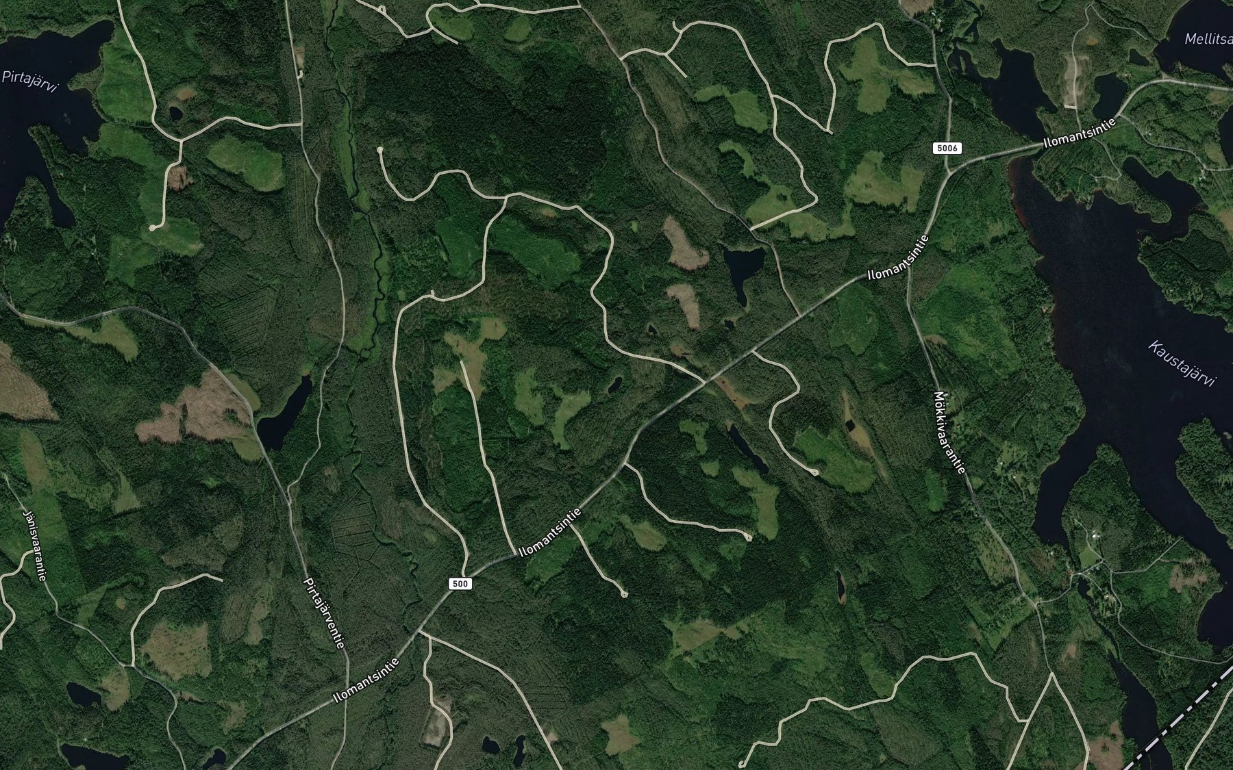 Satellite map of the Hukkulampi