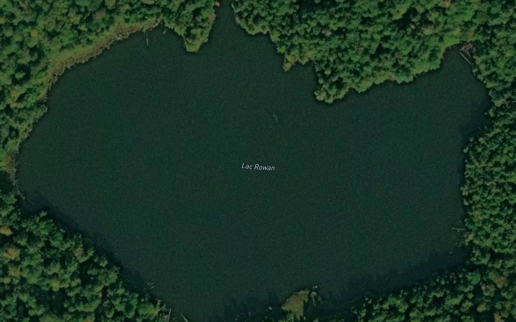 Satellite map of the Lac Rowan