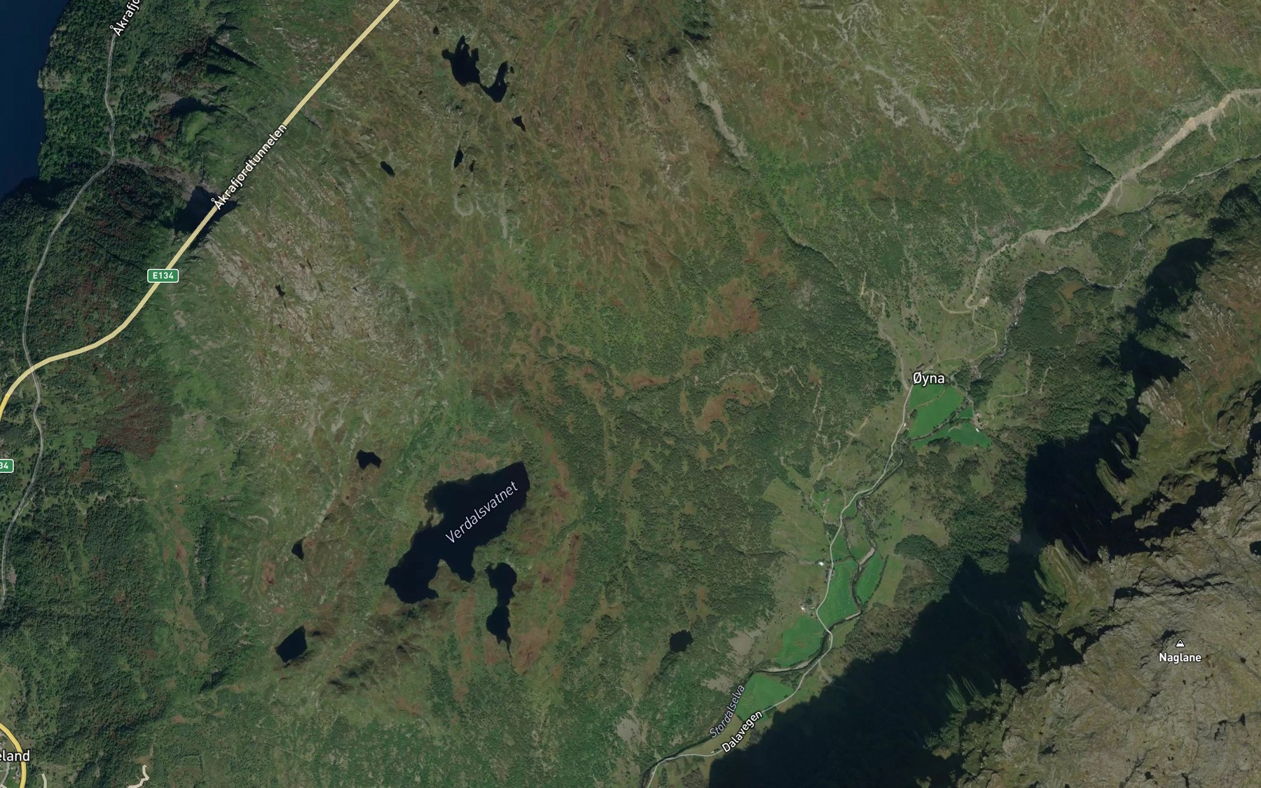 Satellite map of the Svinano