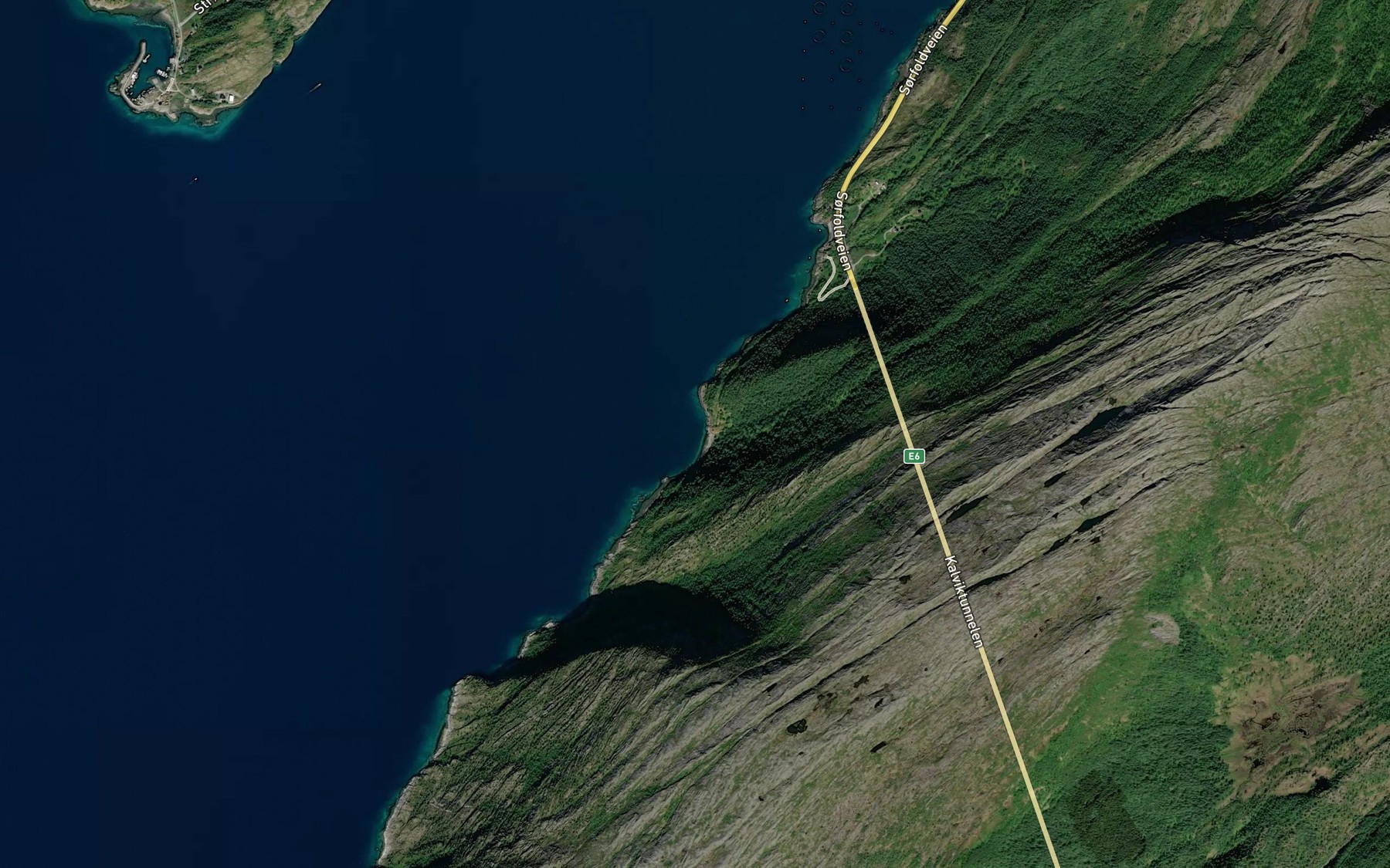 Satellite map of the Kalvika,l
