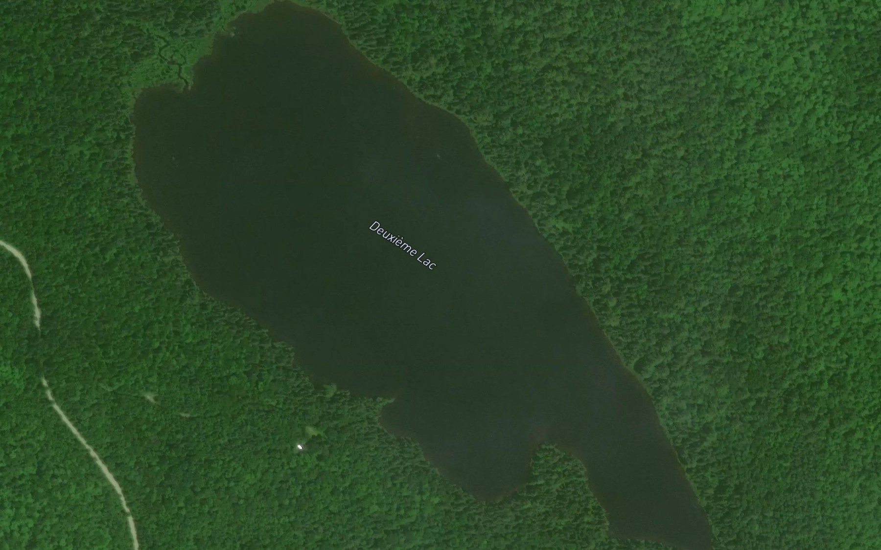 Satellite map of the Deuxieme Lac
