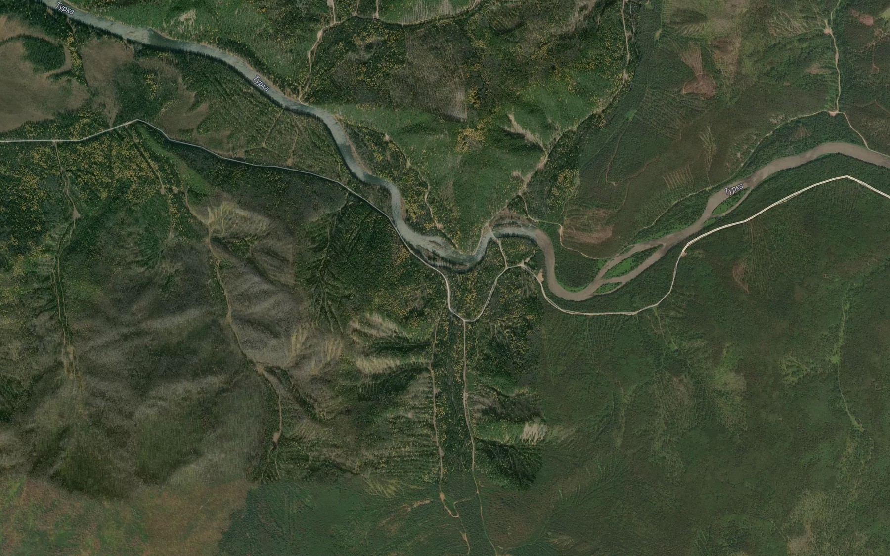 Satellite map of the Bratskaya