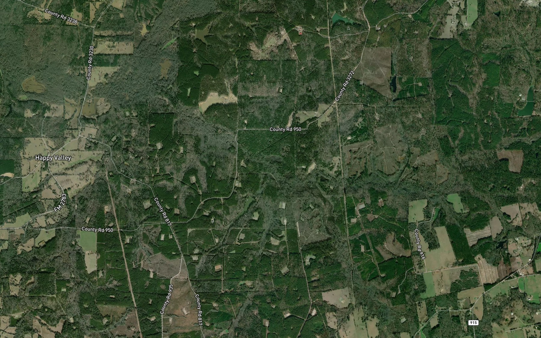 Satellite map of the Little Bog Branch