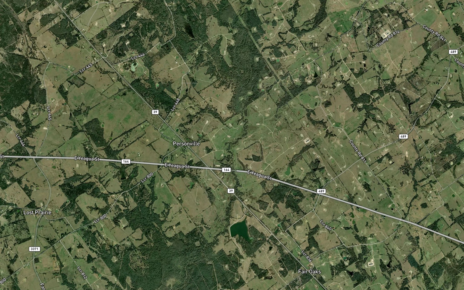 Satellite map of the Camp Creek