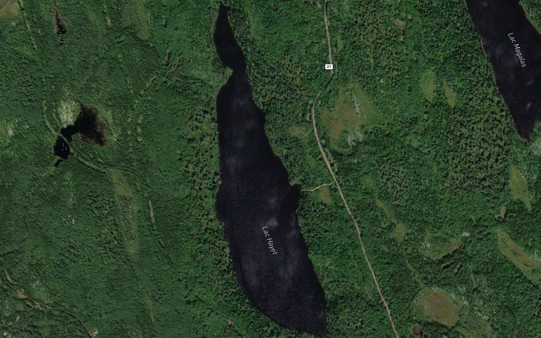 Satellite map of the Lac Hayet