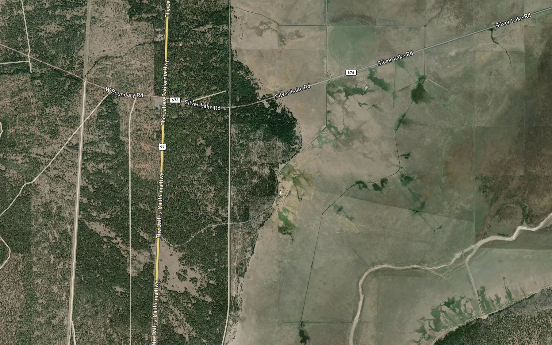 Satellite map of the Yamsay Land and Cattle Company Ditch