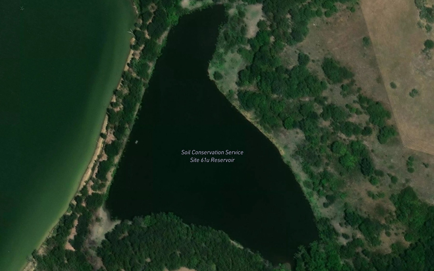 Satellite map of the Soil Conservation Service Site 61u Reservoir