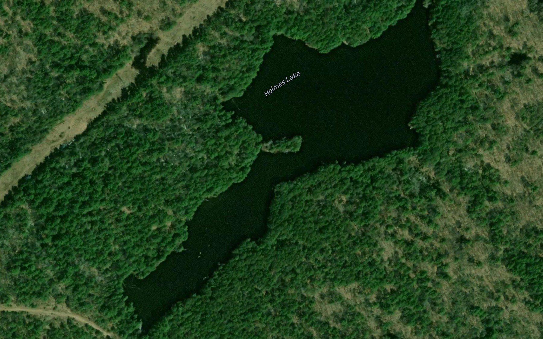 Satellite map of the Holmes Lake