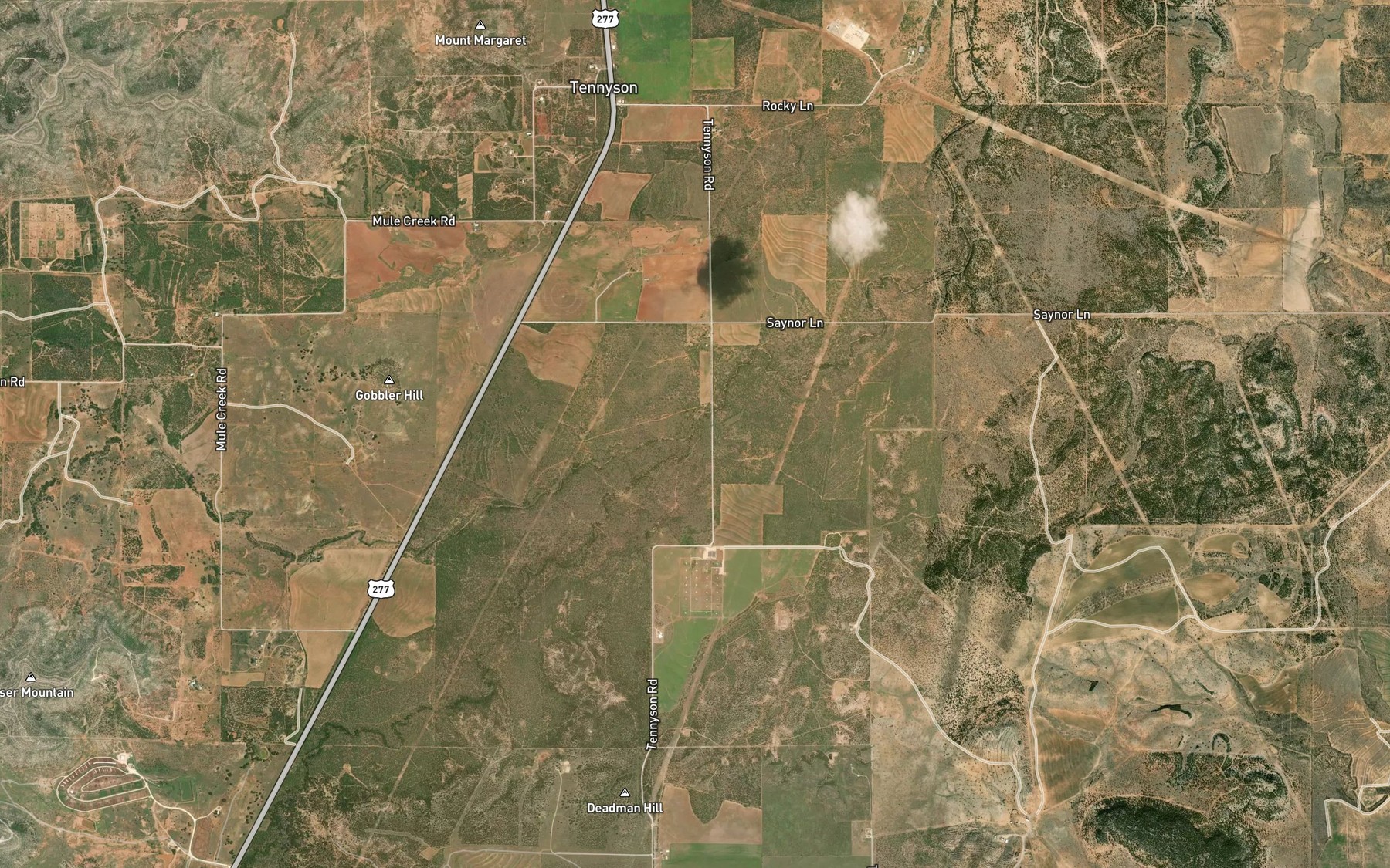 Satellite map of the Cedar Creek