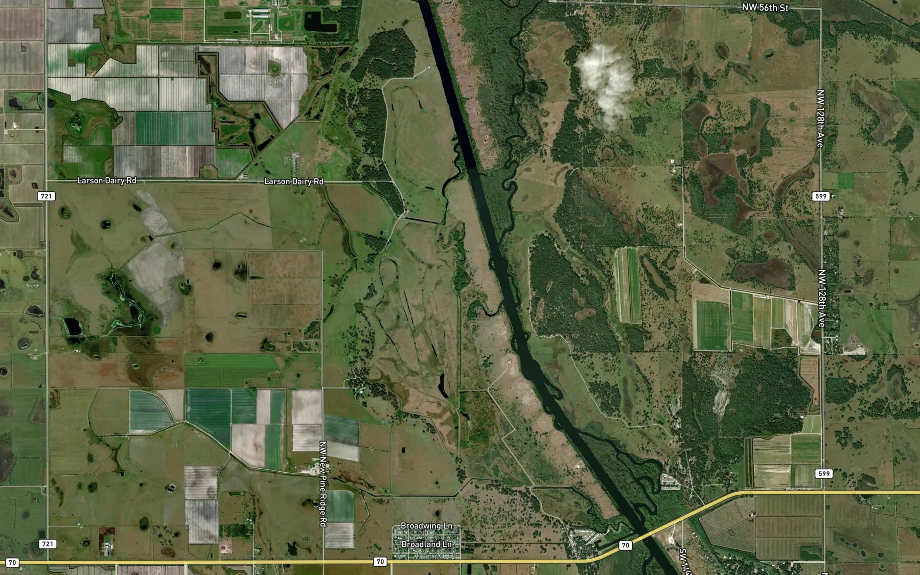 Satellite map of the Doughtry Cutoff