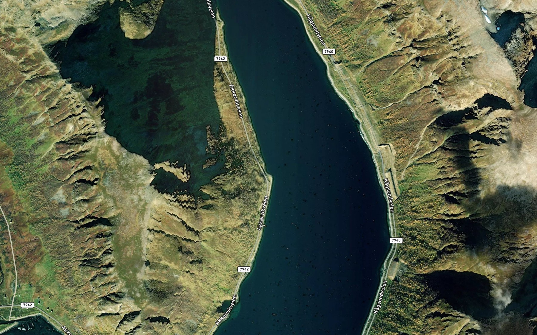 Satellite map of the Sandnesbukta