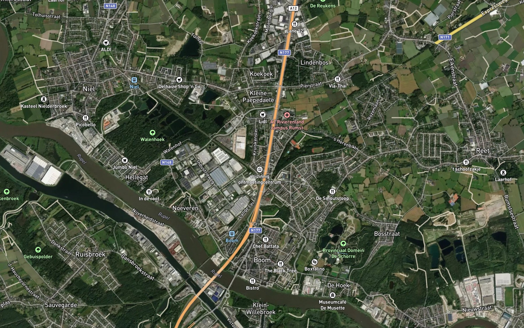 Satellite map of the Molenbeek