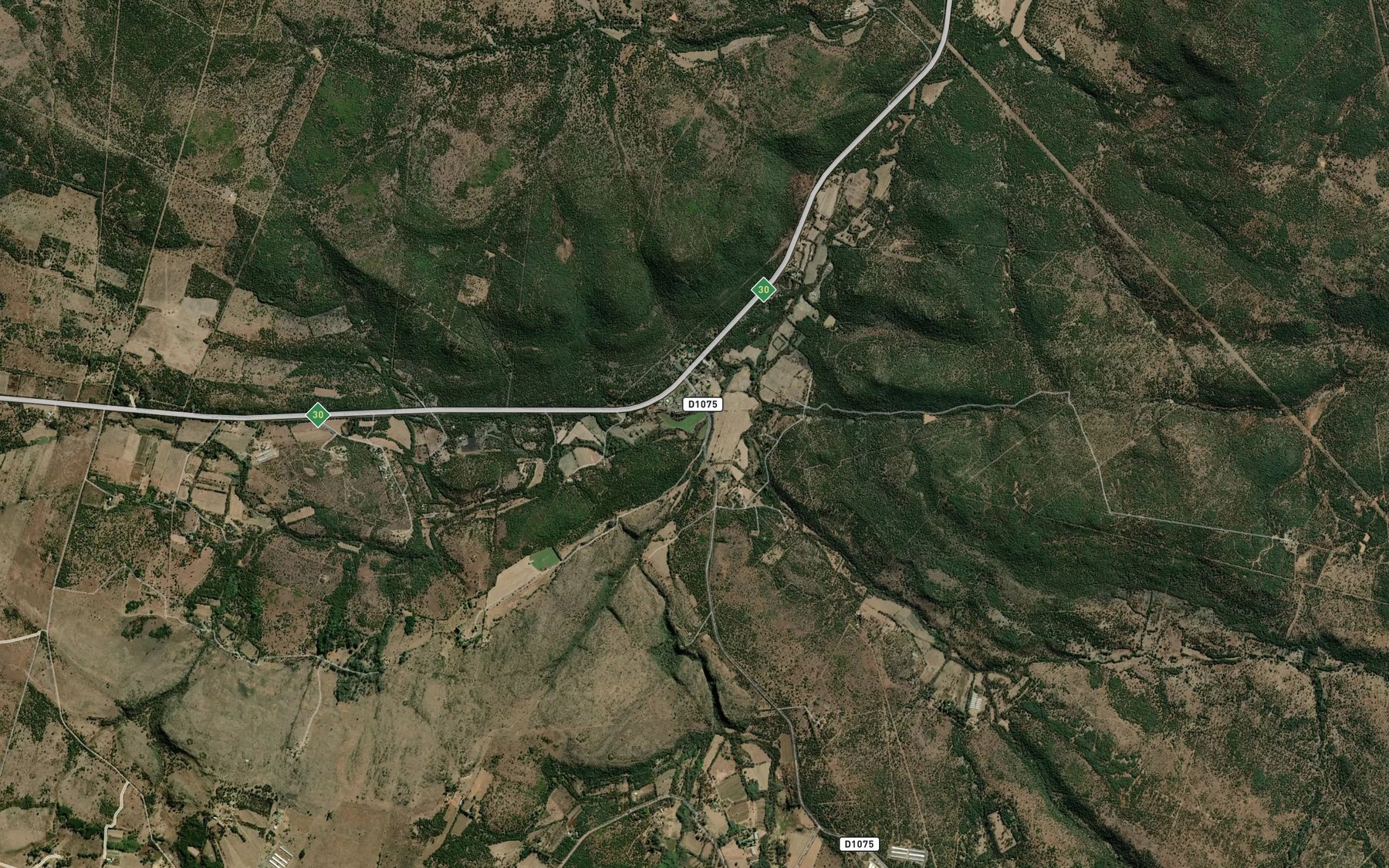 Satellite map of the Klein-Hexrivier