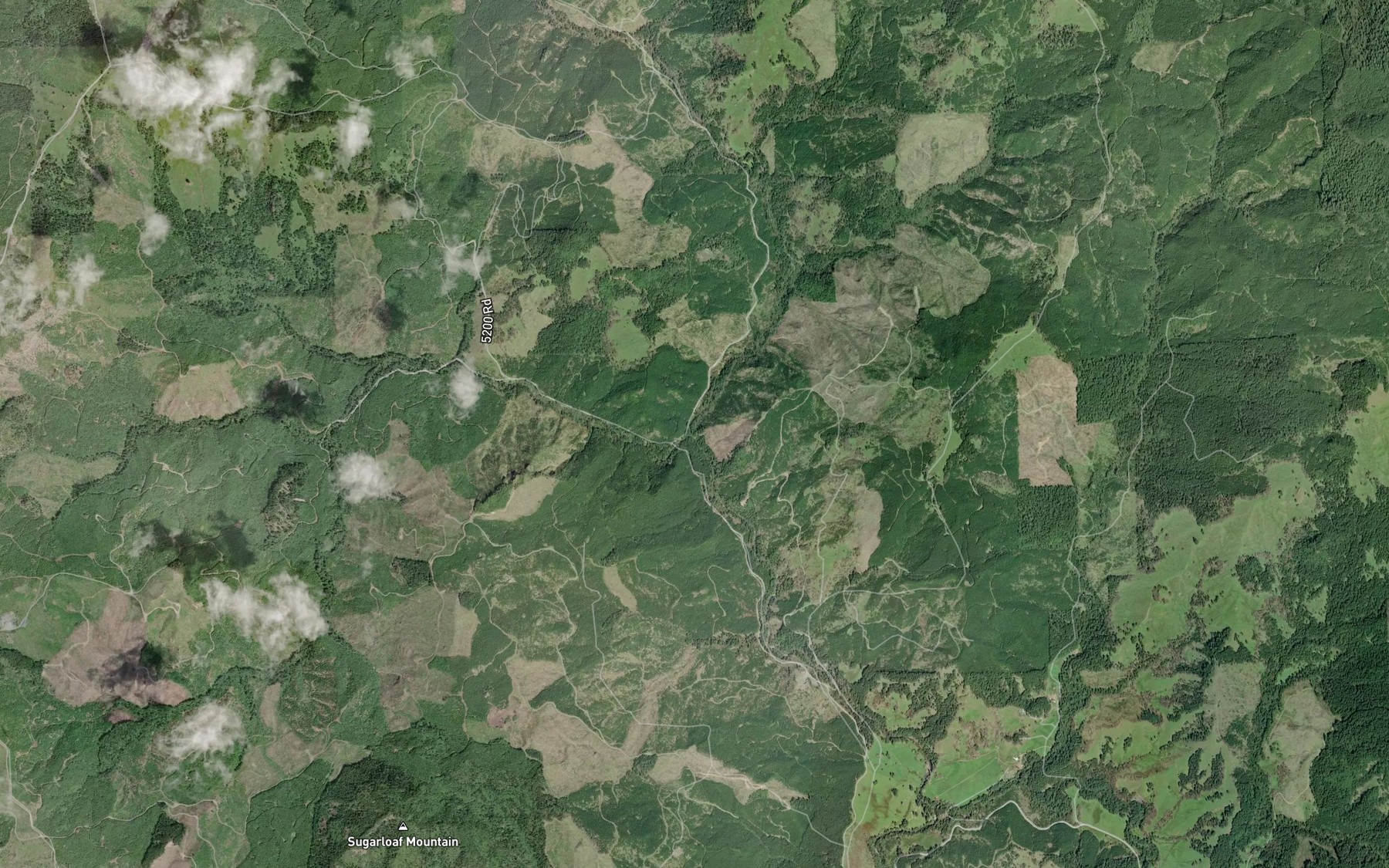 Satellite map of the Carlton Creek
